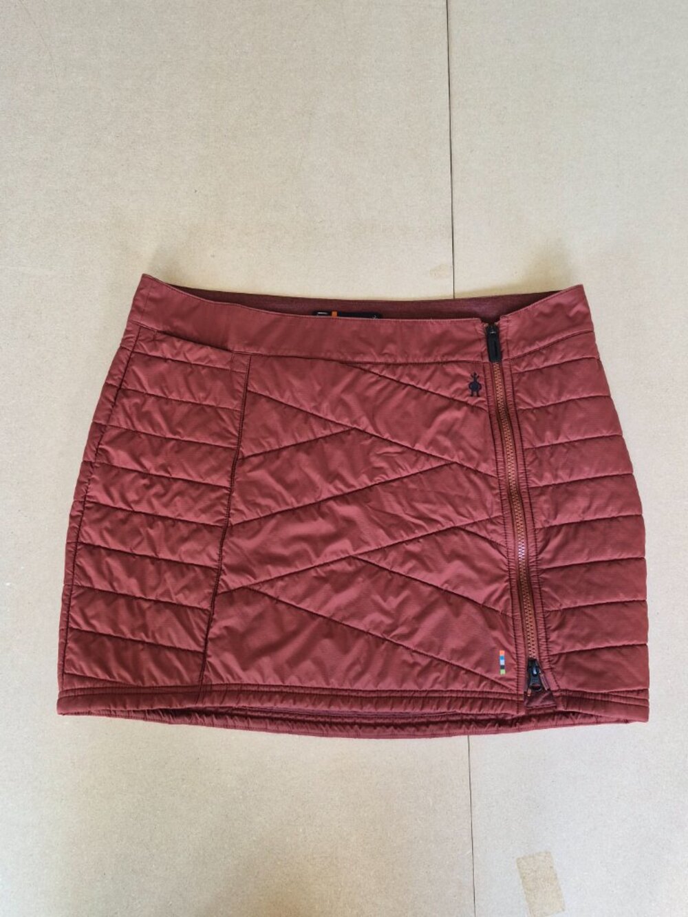 Smartwool Smartloft Zip Skirt Women’s L Burgundy Merino Wool Insulated Quilted